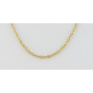 14k Yellow Gold Twist Chain Necklace 20" Chain